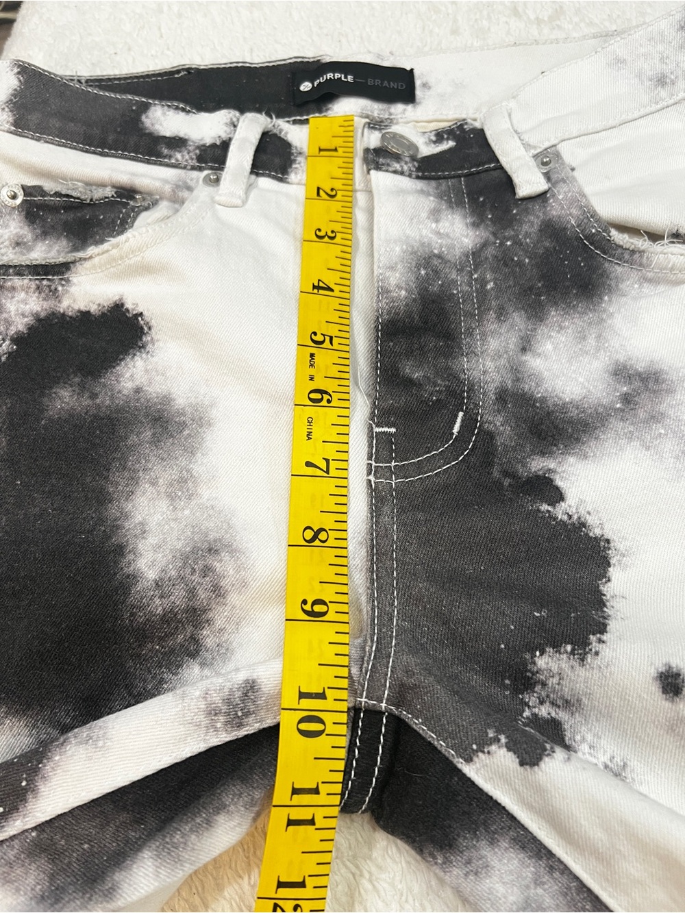 Men’s Purple Brand P0001 Cloud Print Distressed Slim-Fit Jeans Size 28 - Picture 4 of 15